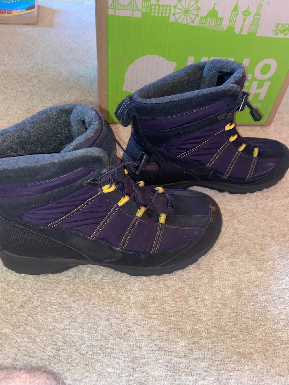 Lands End Purple Winter Hiking Boots